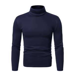 RNSHANGER Homens Gola Alta Pullovers Camisola Outono Cor Sólida Manga Longa Tricô Camisola Fina Casual Magro Camisa De Bottoming Masculino - Product Image 6