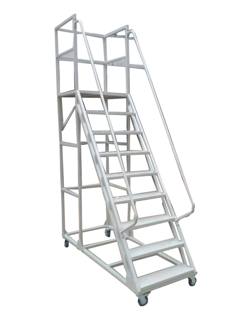 Aluminium Portable Ladders Price Safety Rolling Ladder for Warehouse