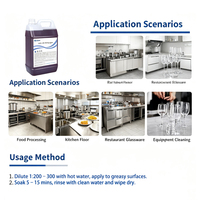 Agent dégraissant concentré SeaDet 5L, huile lytique, qualité alimentaire, pour nettoyer la graisse de cuisine, liquide pour restaurants et équipements de sol.