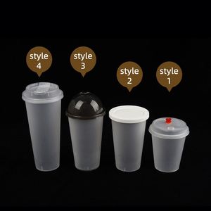 Factory Customized Logo Printed Frosted Transparent PP <b>Plastic</b> <b>Cups</b> Disposable Milk Boba Foam Tea <b>Plastic</b> <b>Cups</b> - Product Image 3