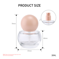 Botol Kaca Kosong Unik Isi Ulang Ukuran Perjalanan 30ml untuk Krim Perawatan Kulit, Lotion, Makeup, Foundation Cair dengan Semprotan Lotion