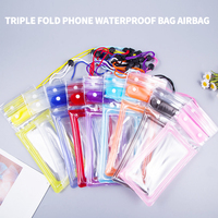 PVC plongée téléphone portable déverrouiller écran tactile pochette téléphone sac taille universelle étanche Airbag téléphone sac