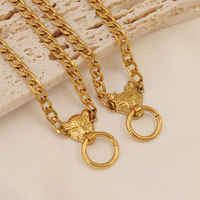 Bracelet tête de léopard en métal exagéré pour femmes hommes Punk épais chaîne épaisse Bracelets avec cercle Steampunk bijoux
