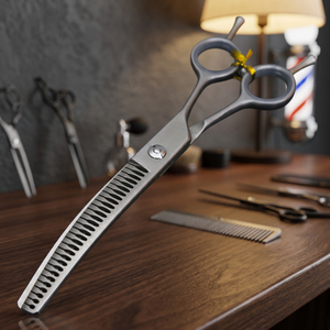 Maclura Professional Stainless Steel Luxury Simple Eco-Friendly Easy Use Portable Pet Grooming Curved Scissors for Dogs Cats - Product Image 3