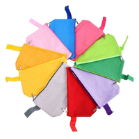 Pochettes multifonctionnelles en toile de coton vierge avec fermeture éclair : trousses de maquillage colorées, étuis à crayons pour les voyages, le bureau et l'organisation scolaire