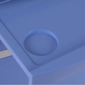 Table de chevet d'hôpital S05 ABS en plastique bleu, facile à nettoyer, armoire de chambre pour patients et personnes âgées - Product Image 4