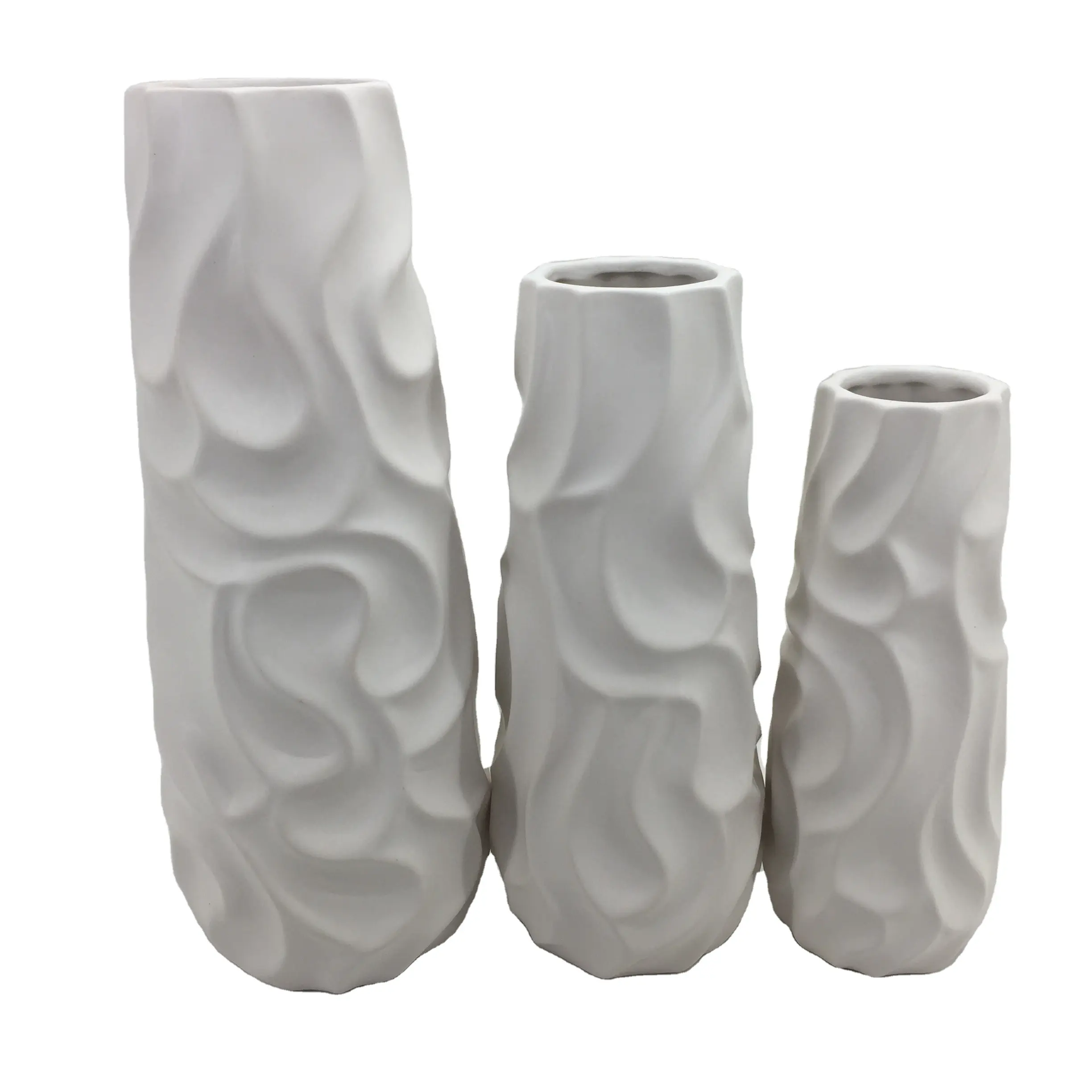 Vase à fleurs moderne en porcelaine avec imprimé de chat, grand vase décoratif pour hôtel, noir et blanc, 1 pièce