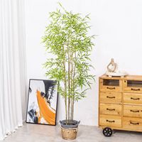 Grand Bambou Artificiel en Plastique en Pot, Plante d'Intérieur, Bonsaï de Sol, Écologique, pour Maison, Bureau, Hôtel, Mariage, Noël, Multiples Pièces