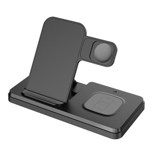 Chargeur sans fil 3-en-1 15W pour téléphones <span class=keywords><strong>Apple</strong></span> et Huawei Écouteurs certifiés ROHS et support de montre Matériel PC pliable à la maison - Product Image 5