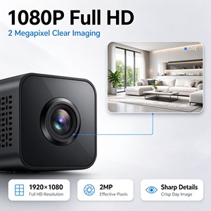 Mini Telecamera WiFi con Sensore CMOS 2MP, Visione Notturna, Design a Cubo, Rilevamento Movimento, O-KAM Pro <span class=keywords><strong>Microcamera</strong></span> per <span class=keywords><strong>Sorveglianza</strong></span> Domestica Interna S21 - Product Image 5