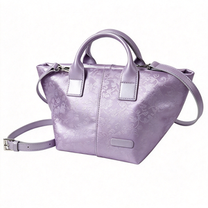 Bolso de Mano Convertible de Lujo para Mujer, Diseño de Piel de Serpiente con Estampado Floral, Forro de Cuero Genuino, Ideal para la Noche - Product Image 1