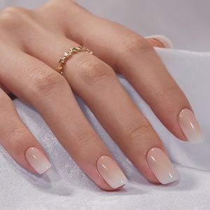 BTArtbox – Kit de faux ongles en gel souple faits à la main avec colle, vente en gros, courts, carrés, dégradé ombré, étiquette privée, à presser - Product Image 1