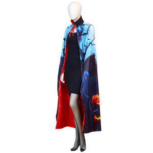 Capa con Estampado de Bruja, <span class=keywords><strong>Hombre</strong></span> <span class=keywords><strong>Lobo</strong></span>, Calabaza y Murciélago para Halloween, Disfraz para Fiesta de Todos los Santos, Venta Caliente Transfronteriza - Product Image 4