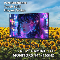 Layar lengkung LED 2K/4K 144Hz/165Hz, Monitor LCD Panel IPS 24 27 32 inci untuk Desktop produk baru untuk bermain game