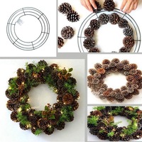 Cadres de couronnes de fleurs en métal vert foncé de 14 pouces pour la décoration de Noël, du Nouvel An et de la fête des Mères à suspendre à la porte
