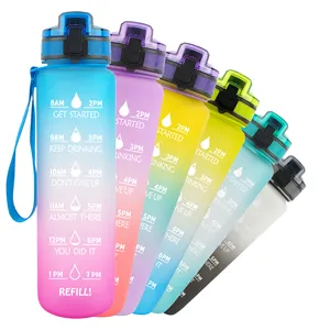 2022 32oz Plastik gymnastik schöne schwarze UV-Wasser flasche 2022 Wasser flaschen