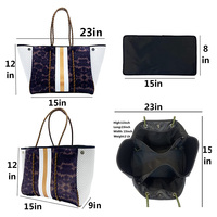Sac fourre-tout élégant pour femme, grande capacité, imperméable, imprimé léopard, fermeture ouverte, sac de plage, petit portefeuille doublé en polyester, hiver