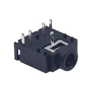 PJ-307 Prise Jack Audio/Vidéo 3,5 mm, 5 Broches 180° °   Connecteur femelle à montage horizontal, boîtier en plastique - Product Image 2