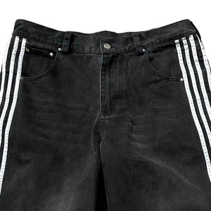 Jeans de Hombre 100% Algodón Vintage, Corte Recto, Oversize, con Logotipo Personalizado, Desgastados, Tejidos, Lavados, Estilo Baggy - Product Image 3