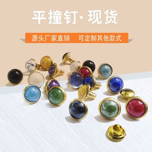 Colorful Acryl <b>Rivets</b> Semi Tubular Plated Apparel Studs For <b>Clothing</b> Shoes Bags Summer 2021 Durable Spot Goods - Product Image 4