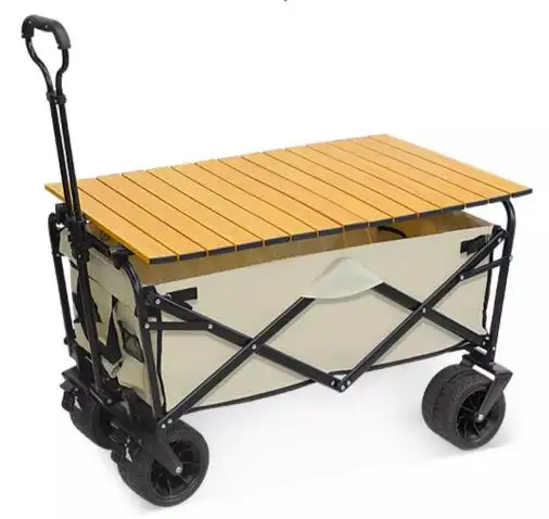 HOTO Outdoor Park Garden Camping Shopping carro pieghevole carrello da campeggio Utility Beach Trolley Cart