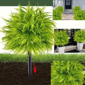 Finta <span class=keywords><strong>Pianta</strong></span> Verde di <span class=keywords><strong>Felce</strong></span> Boston Artificiale all'Ingrosso per Decorazione Interna ed Esterna di Patio, Giardino e Corridoio - Product Image 4
