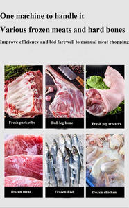 Máquina cortadora de carne y huesos congelada automática comercial multifuncional para pollo, Cabra, ternera, componente de núcleo de motor de 220V - Product Image 6
