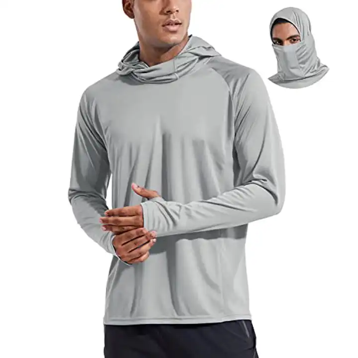 Men's Long Sleeve Hoodie Shirts UPF