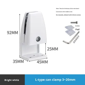 Modern Design Office <b>Desk</b> Side Partition Screen Baffle Clip Buckle Glass Fixed Clip Without Punching for Commercial Use - Product Image 6