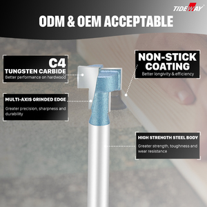 أدوات النجارة من TIDEWAY way way way way way way way wank Shank ، أدوات توجيه ثقب المفتاح لقفل باب الخشب ، مطحنة نهاية القاطع - Product Image 4