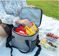 Sac à lunch thermique chaud multi-compartiments compressible nourriture boissons pique-nique sac à bandoulière isolé extensible 6 personnes sac isotherme
