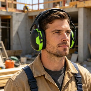 <span class=keywords><strong>Orejeras</strong></span> de Seguridad Reutilizables con Diadema de ABS Ligero y Suave, con Reducción de Ruido para Uso Industrial y Otros Usos - Product Image 1