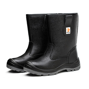 Scarpe antinfortunistiche da costruzione con tacco alto di alta qualità S2, in vera pelle, stivali di sicurezza traspiranti compositi - Product Image 3
