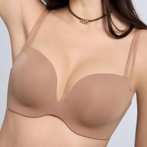 <span class=keywords><strong>Sujetador</strong></span> de copa profunda para mujer, <span class=keywords><strong>espalda</strong></span> en U, corte bajo, <span class=keywords><strong>espalda</strong></span> hermosa, sin aros, cobertura completa, talla grande, push-up, efecto plunge, en stock, venta al por mayor - Product Image 4