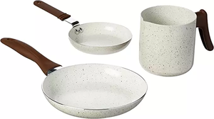 Bền Và Giá Cả Phải chăng Trắng Không Dính Đồ Nấu Nướng Bộ Đá Cẩm Thạch Lớp Phủ Đồ Dùng Nhà Bếp Thiết Lập Nấu Ăn Nhà Nấu Ăn Đồ Dùng Nhà Bếp - Product Image 2