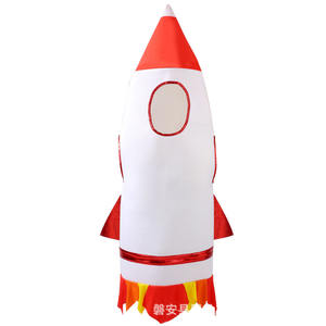 ルオラン ファンシー子供用ロケットマン スポンジコスチューム イエロー ハロウィンパーティー用-TV＆映画風ワンピース (7-10歳11-14歳) - Product Image 4