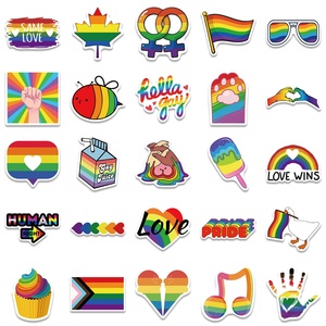 50 Pezzi <span class=keywords><strong>Adesivi</strong></span> Arcobaleno per la Giornata dell'Orgoglio Gay, Decorazioni per Ragazzi e Ragazze, Casa, Bottiglie, Telefoni, Valigie, Laptop, Quaderni - Product Image 3