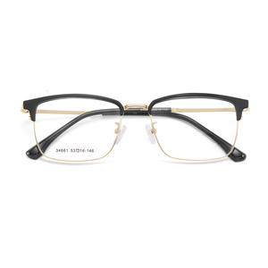 Gafas Unisex de Media Montura Rectangulares 34661 53-16-146 con Lentes de Resina Anti-UV, Origen Danyang - Product Image 1