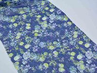 Polyester Ratti Swiss Japan Voile Custom Digital Print Floral cetak kain untuk wanita Lagen Toub berbulu