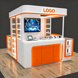 Hiển thị tủ di động điện thoại di động <span class=keywords><strong>kiosk</strong></span> cho mua sắm LED chiếu sáng Glass Showcase bán lẻ trung tâm mua sắm sửa chữa điện thoại <span class=keywords><strong>kiosk</strong></span> - Product Image 2