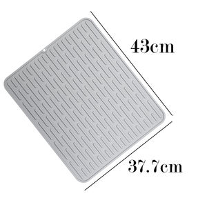 Безопасный силиконовый коврик для мытья посуды без бисфенола А, большой коврик для сушки посуды для кухни, термостойкий держатель для горячего горшка - Product Image 6