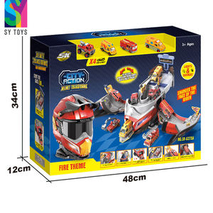 SY TOYS Factory, multifunción, ciudad para niños, tema de fuego, casco de carreras fundido a presión, pista de coche y estacionamiento, juguetes de almacenamiento - Product Image 6