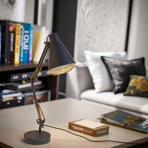 Ul CUL được liệt kê tùy chỉnh khách sạn linh hoạt E26 Đèn Bàn Cạnh Giường ngủ màu đen sắt hình Nón Bóng râm có thể điều chỉnh đọc sách Đèn bàn cho văn phòng nhà - Product Image 6