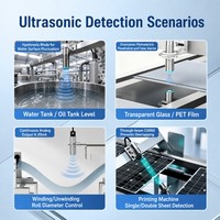 Capteur de niveau à ultrasons M18 IP67, sortie analogique 0-10V, 60-1000mm, connecteur M12 pour la surveillance du niveau de réservoir