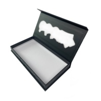 Boîte d'emballage personnalisée noire pour savon liquide de soin personnel avec fermeture magnétique, fenêtre en PVC, finition mate et vernis sélectif UV