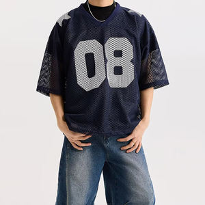 Camiseta Personalizable con Estampado Digital, Cuello en V, Manga Corta, para Hombre, Verano 2026, Estilo Deportivo Informal y Holgado - Product Image 4