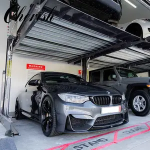 Sistema de elevación de estacionamiento hidráulico de dos postes, doble cubierta