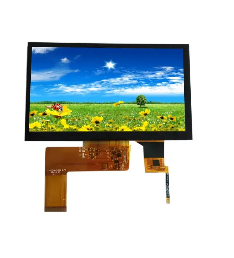 7 pulgadas TFT 800x480 Pantalla TFT Interfaz de 40 pines Módulo LCD 400 NITs Proveedor TFT