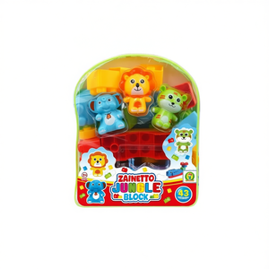 Zainetto Jungle <b>Block</b> Backpack 43 Pcs <b>Building</b> Toy Set For Kids Ages 3+ - Product Image 1