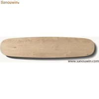 Table console moderne en chêne pour intérieur, table d'entrée en bois cannelé, table de couloir minimaliste pour salon, décoration intérieure